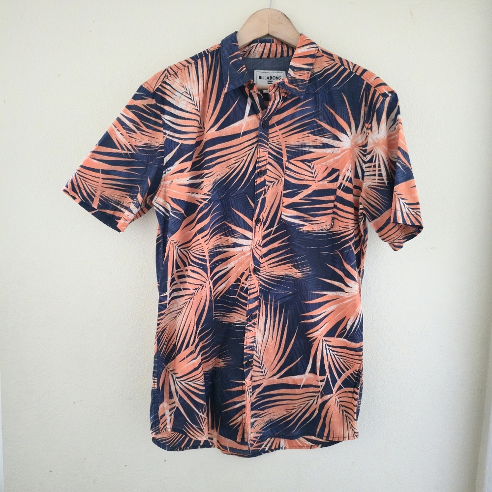 Billabong Button Down Print Shirt L